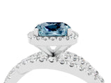 White gold Cushion Cut Cut Halo Split Shank Prong Setting Ring_16
