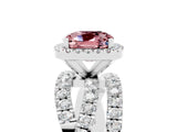 White gold Cushion Cut Cut Halo Split Shank Prong Setting Ring_17