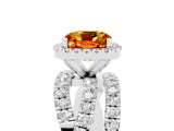 White gold Cushion Cut Cut Halo Split Shank Prong Setting Ring_17