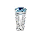 White gold Cushion Cut Cut Split Shank Pave Diamond Engagement Ring with Four-Prong Setting_5