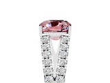White gold Cushion Cut Cut Split Shank Pave Diamond Engagement Ring with Four-Prong Setting_5