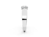 White gold Cushion Cut Diamond Channel Set Solitaire Ring with Four-Prong Setting_49