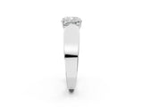 White gold Cushion Cut Diamond Channel Set Solitaire Ring with Four-Prong Setting_55