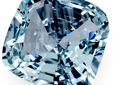 White gold Cushion Cut Diamond Cluster Pavé Band with Four-Prong Setting_1