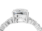 White gold Cushion Cut Diamond Cluster Pavé Band with Four-Prong Setting_22