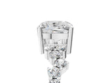 White gold Cushion Cut Diamond Cluster Pavé Band with Four-Prong Setting_23