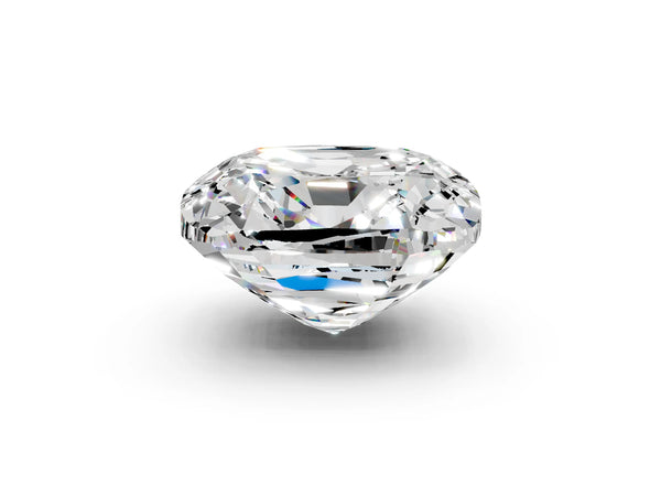 Silver Cushion Cut Moissanite Scattered Round Accent Ring with Prong Setting