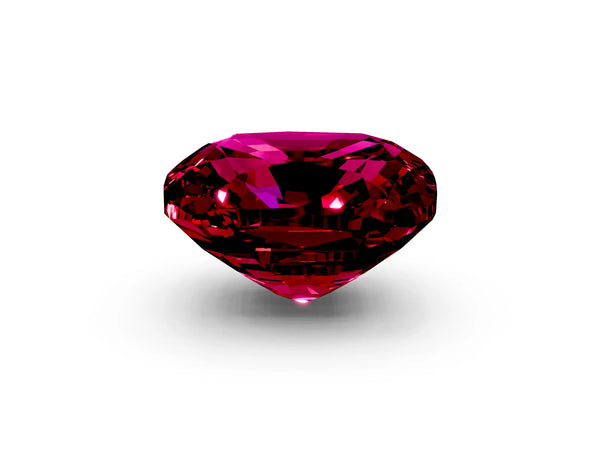 Silver Cushion Cut Garnet Scattered Round Accent Ring with Prong Setting