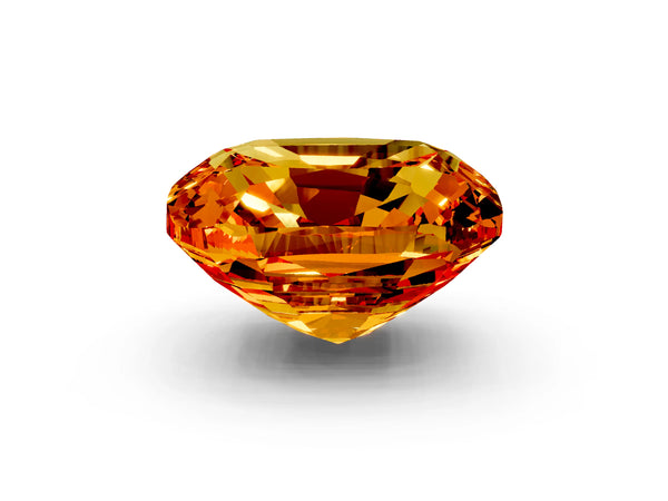 Silver Cushion Cut Citrine Scattered Round Accent Ring with Prong Setting