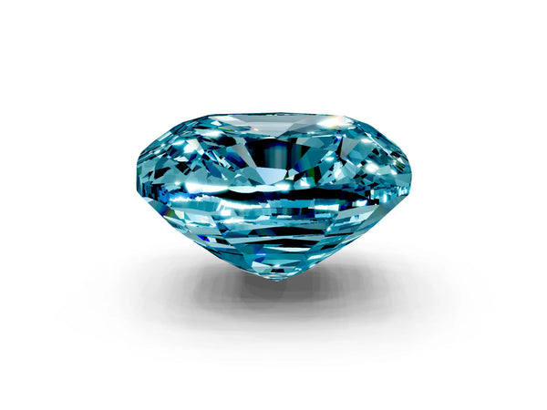 White gold Cushion Cut Diamond Cluster Pavé Band with Four-Prong Setting