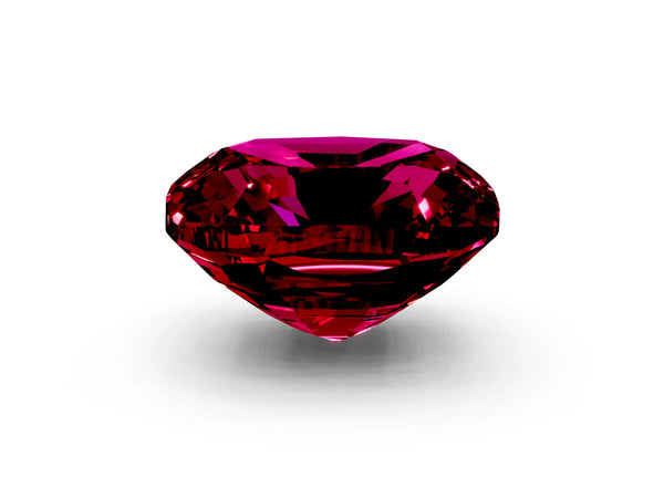 Silver Cushion Cut Garnet Scattered Round Accent Ring with Prong Setting