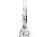 White gold Cushion Cut Diamond Engagement Ring with Side Stone Accents and Four-Prong Setting_37