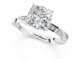White gold Cushion Cut Diamond Engagement Ring with Side Stone Accents and Four-Prong Setting_39
