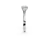 White gold Cushion Cut Diamond Engagement Ring with Side Stone Accents and Four-Prong Setting_40
