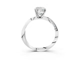 White gold Cushion Cut Diamond Engagement Ring with Side Stone Accents and Four-Prong Setting_41