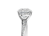 White gold Cushion Cut Diamond Engagement Ring with Side Stone Accents and Four-Prong Setting_43