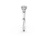 White gold Cushion Cut Diamond Five-Stone Prong Set White Gold Ring_53