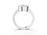 White gold Cushion-Cut Diamond Halo Engagement Ring with Pave Band and Prong Setting_17