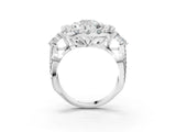 White gold Cushion Cut Diamond Halo Ring with Pavé Band and Four-Prong Setting_66