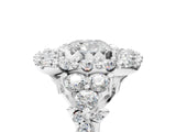 White gold Cushion Cut Diamond Halo Ring with Pavé Band and Four-Prong Setting_66