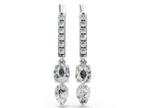 White gold Cushion Cut Diamond Multi-Shape Drop Earrings_32