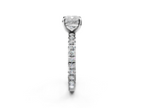 White gold Cushion Cut Diamond Pavé Band with Four-Prong Setting_92