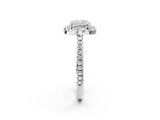 White gold Cushion Cut Diamond Pavé Halo Ring with Four-Prong Setting_38