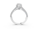 White gold Cushion Cut Diamond Pave Band with Four-Prong Setting_20