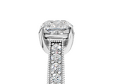 White gold Cushion Cut Diamond Pave Band with Four-Prong Setting_24