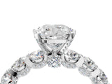 White gold Cushion Cut Diamond Side Stone Engagement Ring with Four-Prong Setting_28