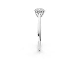 White gold Cushion Cut Diamond Solitaire Engagement Ring with Cathedral Setting and Four-Prong Mount_52