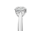White gold Cushion Cut Diamond Solitaire Engagement Ring with Cathedral Setting and Four-Prong Mount_55