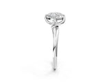 White gold Cushion Cut Diamond Solitaire Engagement Ring with Four-Prong Setting and Classic Band_22