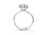 White gold Cushion Cut Diamond Solitaire Engagement Ring with Four-Prong Setting and Classic Band_23