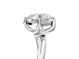 White gold Cushion Cut Diamond Solitaire Engagement Ring with Four-Prong Setting and Classic Band_25