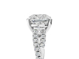 White gold Cushion Cut Diamond Solitaire Engagement Ring with Twisted Pavé Band and Four-Prong Setting_72
