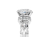 White gold Cushion Cut Diamond Solitaire Ring with Filigree Band and Four-Prong Setting_42