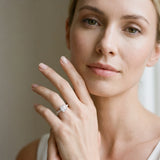 White gold Cushion Cut Diamond Solitaire Ring with U-Prong Diamond Band and Four Prong Setting_35