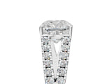White gold Cushion Cut Diamond Split Shank Pavé Engagement Ring with Four-Prong Setting_82