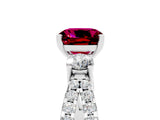 White gold Cushion Cut Garnet Three-Stone Ring with Pavé Split Shank and Four-Prong Setting_17