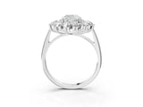 White gold Cushion Cut Halo Cluster Diamond Ring with Pave Band and Four-Prong Setting_10