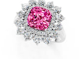 White gold Cushion Cut Halo Cluster Diamond Ring with Pave Band and Four-Prong Setting_13
