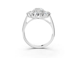 White gold Cushion Cut Halo Cluster Diamond Ring with Pave Band and Four-Prong Setting_22