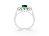 White gold Cushion Cut Halo Cluster Diamond Ring with Pave Band and Four-Prong Setting_27