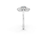 White gold Cushion Cut Halo Cluster Diamond Ring with Pave Band and Four-Prong Setting_27