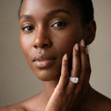 White gold Cushion Cut Halo Diamond Ring with Split Shank and Four-Prong Setting_247
