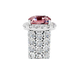 White gold Cushion Cut Halo Pavé Diamond Engagement Ring with Split Shank and Four-Prong Setting_5