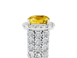 White gold Cushion Cut Halo Pavé Diamond Engagement Ring with Split Shank and Four-Prong Setting_5