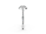 White gold Cushion Cut Halo Pave Split Shank Prong Setting Ring_46