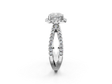 White gold Cushion Cut Halo Split Shank Pave Set Ring_68